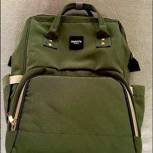 HaloVa Dark Green Diaper Backpack